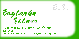 boglarka vilner business card